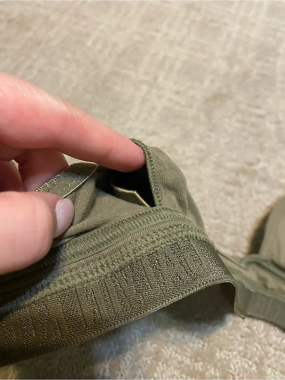 {Calvin Klein} Cotton Sport Bra | Olive Green ~ Size Small - Picture 7 of 15